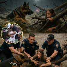 In a heart-stopping moment captured on camera, K9 Dog and local police officers rescued a young girl who had been swept 32 kilometers downriver by violent floodwaters during a summer camp in