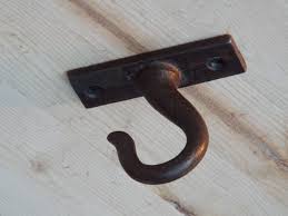 The most common wrought iron ceiling hooks material is metal. 1 X Heavy Duty 2 Cast Iron Ceiling Wall Hook Ceiling Chandelier Ceiling Light Covers Wall Hooks