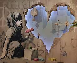 Essentially turns palestine into the world's largest open prison. Banksy Leaves A New Heartfelt Artwork At The Walled Off Hotel 2019