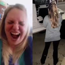 Mama Getting in Her Jeep with A Step Ladder