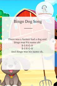 Bingo Was His Name O Lyrics Bingo Dog Song Lyrics Nursery Rhymes Lyrics Preschool Songs Songs For Toddlers