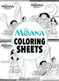 Lego moana movies with maui pig pua beach. Moana Coloring Sheets Free Printables April Golightly