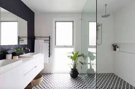 Google Image Result For Https Cdn Onekindesign Com Wp Content Uploads 2018 06 Stylish Black White B In 2020 Black White Bathrooms White Bathroom White Bathroom Decor