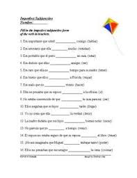 Imperfect Subjunctive Spanish Worksheet Imperfecto Subjuntivo Spanish Worksheets Subjunctive Spanish Language Teaching