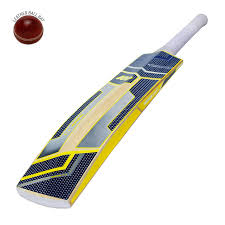 Ew 500 Junior English Willow Cricket Bat For Leather Ball Yellow