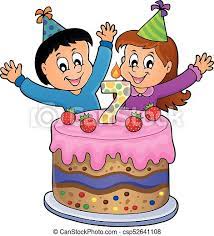 You are a fun, smart, articulate, and happy child. Happy Birthday Image For 7 Years Old Eps10 Vector Illustration Canstock