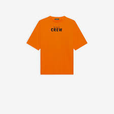 Check the availability of next day or saturday delivery by choosing size and color. Orange Black Crew Large Fit T Shirt For Men Balenciaga