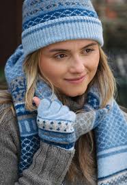 Wool Fair Isle Fingerless Gloves