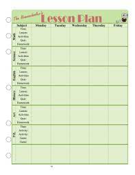 Printable homeschool & household planner pages. Homeschool Weekly Lesson Plan