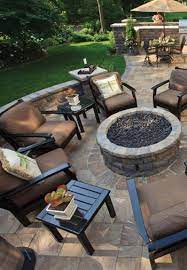 Permanent Fire Ring Love This For The Yard Works For Iowa Weather Backyard Fire Fire Pit Backyard Backyard Seating Area