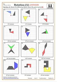 Transformations Worksheets With Answers Cazoom Maths Worksheets Geometry Worksheets Transformations Math Math Worksheet