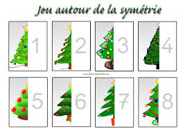 Jeu Mathmatique En Maternelle Beau Clipart Sapin De Noel Sapins Sur La Symetrie Kerstmis Kerst Noel