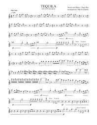 Download And Print In Pdf Or Midi Free Sheet Music For Tequila By Champs Arranged By Freshmarvin For Saxophone Alto Saxophone Sheet Music Sheet Music Tequila
