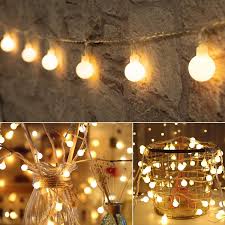 33ft 100 leds warm white global pendants string lights with 8 modes of cozy & relaxing lighting effect. Amazon Com Globe Ball String Lights Fairy String Lights Plug In 8 Modes With Remote Decor For Indoor Outdoor Party Wedding Christmas Tree Garden 33ft Warm White Home Kitchen