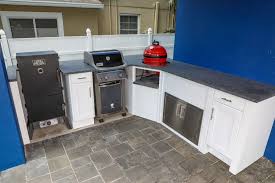 Weber gas grill outdoor kitchen. Outdoor Kitchen And Fire Pit In Maderia Beach Just Grillin Outdoor Living