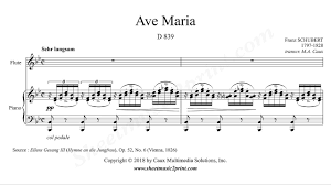 Schubert Ave Maria Flute Youtube