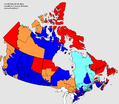 1 canadians vote in elections. Canada Election Map Map Of Canada Election Northern America Americas