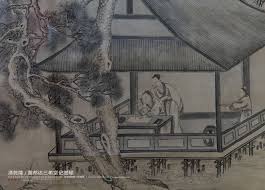 清乾隆董邦达三希堂记图轴 局部 故宫博物院藏the qing dynasty 1736 1795 san xi tang record hanging scroll by dong bangda the palace museum art painting