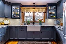Colonial kitchens had small windows. Colonial Blue Kitchen Traditional Kitchen Bridgeport By Kitchen Living Llc Houzz
