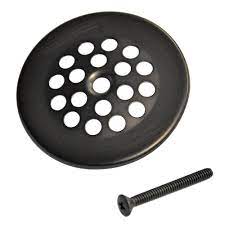 The trench drain is available for custom bases only trench cover. 2 7 8 In Bath Grid Strainer With Screw In Oil Rubbed Bronze Plumbing Parts By Danco