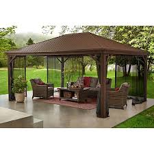 Member S Mark 12 X 16 Alameda Hardtop Gazebo Pavilion Sam S Club In 2020 Hardtop Gazebo Gazebo Backyard Gazebo