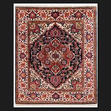 antique persian geometric carpet wool