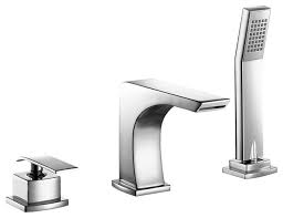 I'm at my wits end trying to fix my leaky shower. Modern Single Handle Chrome Roman Tub Faucet With Matching Hand Shower Contemporary Tub And Shower Faucet Sets By Valley Acrylic Houzz