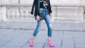 With the holes, this type of pant belongs to fashionable style. Ripped Jeans Outfit Ideas Glamour