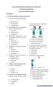 Silahkan download soal uts k13 kelas 3 semester 2 tahun 2019 di bawah ini : Soal Ujuan Mid Semester Penjas Kelas 3 Semester2 Worksheet