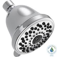Delta 7 Spray 4 34 In Fixed Shower Head In Fixed Shower Head Shower Heads Shower Cleaner