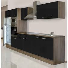 Respekta Kuchenzeile Kb330eysmigke 330 Cm Schwarz Eiche York Nachbildung Kuchenzeilen Seidenglanz Kuche Kaufen