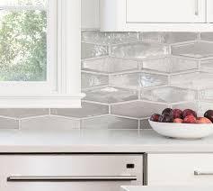 Elongated Hexagon Backsplash Pratt Larson Backsplash Kitchen White Cabinets Kitchen Backsplash Designs Unique Kitchen Backsplash