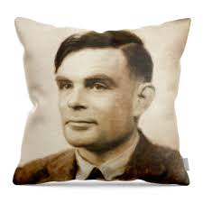 Alan Turin, Genius by Mary Bassett Throw Pillow