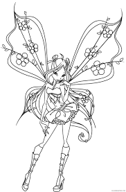 She is the daughter of magnethia and electronio. Winx Club Enchantix Coloring Pages Coloring4free Coloring4free Com