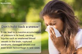 Don T Hold Back A Sneeze Brain Hemorrhage Sinusitis Sneezing