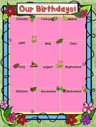 Garden Themed Birthday Chart Www Bedowntowndaytona Com