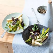 Spargel Morchel Salat Mit Feiner Vanille Vinaigrette Rezept Vinaigrette Spargel Salat Mit