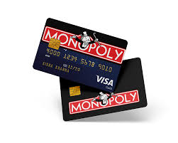 The mixed media may be purchased as wall art, home decor, apparel, phone cases, greeting cards, and more. Monopoly Logo Credit And Debit Card Sticker Ink Fish