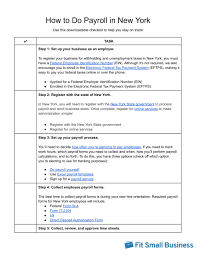 How to Do Payroll in New York State: Guide for Employers