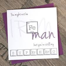 Anniversary Periodic Table Iron Man Superhero Square Card Fun Funny Anniversary Card Funny Anniversary Cards 6th Anniversary Gifts Anniversary Cards