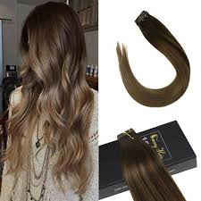 Light brown highlights on dark brown hair is a classic combination that produces natural and beautiful results. Tape In Human Hair Extensions Balayage Dark Brown Golden Brown Highlight Blonde Ebay