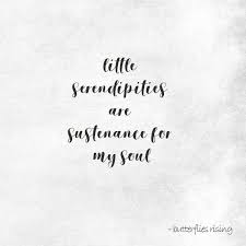 Little Serendipities Are Sustenance For My Soul Butterflies Rising Serendipity Quotes Meaningful Quotes Words