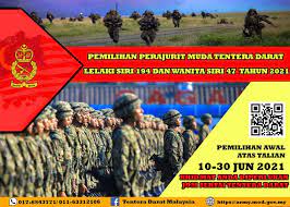 Pengambilan & kerjaya tentera darat. Pemilihan Awal Perajurit Muda Tentera Darat Bagi Lelaki Siri 194 Dan Wanita Siri 47 Tahun 2021 Appkerja Malaysia