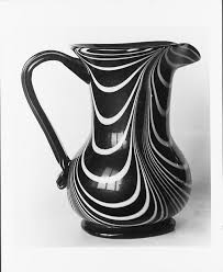 Black And White Pitcher Pitcher Free Blown Amber And Opaque White Glass American Ca 1860 Antique Pitcher Pitcher Vintage Pitchers