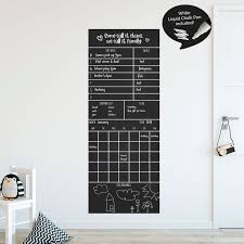 Family Monthly Wall Planner Chalkboard Planner Kitchen Wall Etsy Wall Planner Family Planner Wall Family Calendar