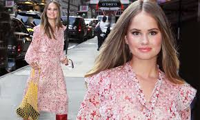 Debby Ryan looks youthful in floral dress as she defends Insatiable | Daily  Mail Online