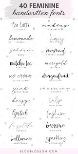 Gathered a great collection of script and handwritten fonts. 40 Gorgeous Handwritten Script Fonts Blog Blossom
