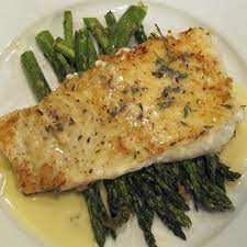 Baked Halibut With Lemon Butter Sauce Recipe Halibut Recipes Recipes Fish Recipes