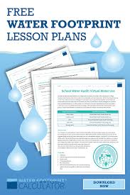 Water Footprint Lesson Plans In 2020 Water Footprint Earth Science Lesson Plans Earth Science Lessons