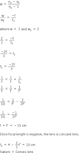 F 1 is the focal length of the first lens. Define Dispersive Power The Dispersive Power Of An Achromatic Doublet Is 2 3 And The Combined Focal Length Of The Combination Is 30 Cm Find The Focal Length Of Each Lens Stating Its